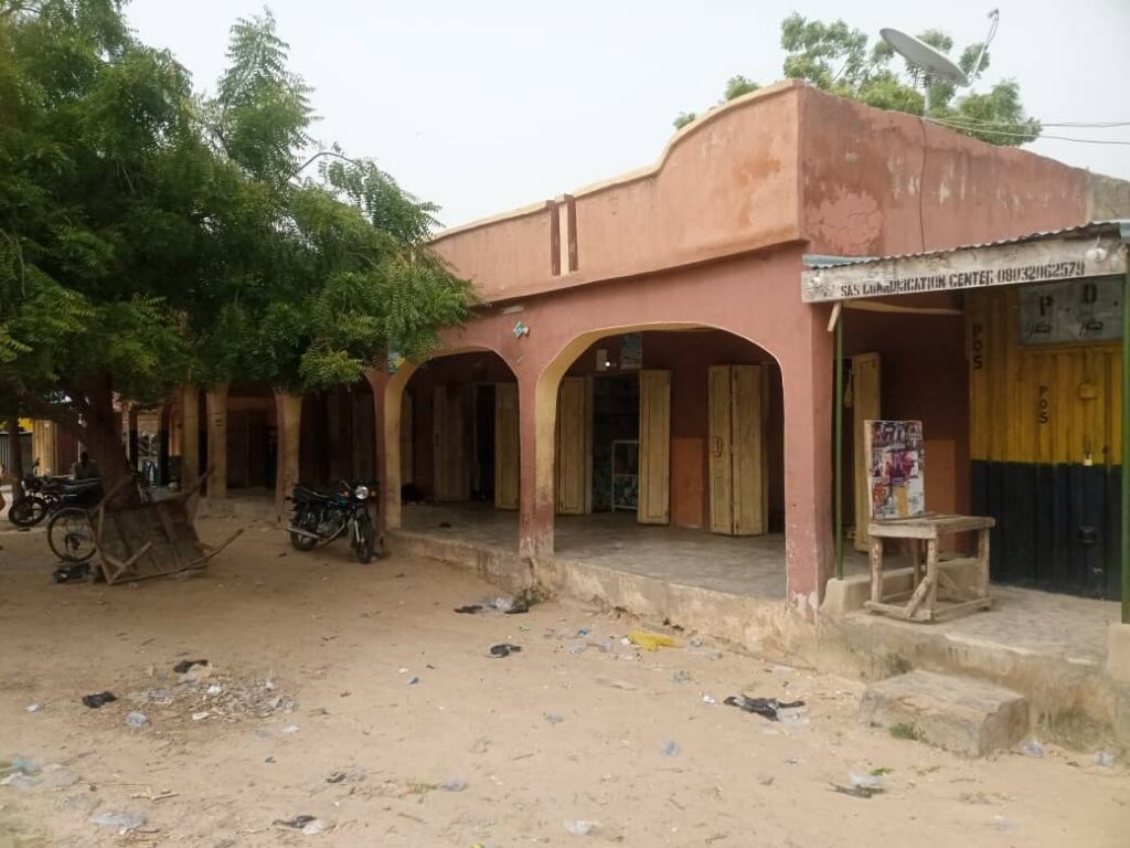 Stall spaces in Maigatari Market, Jigawa, Nigeria.