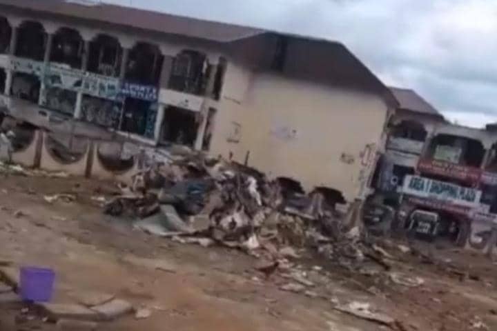 Demolished parts of Area 1 Market, Abuja, Nigeria.